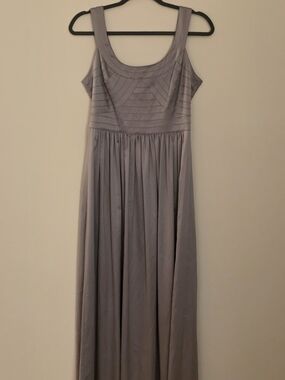 BCBGeneration Taupe Maxi with Pleated Bodice